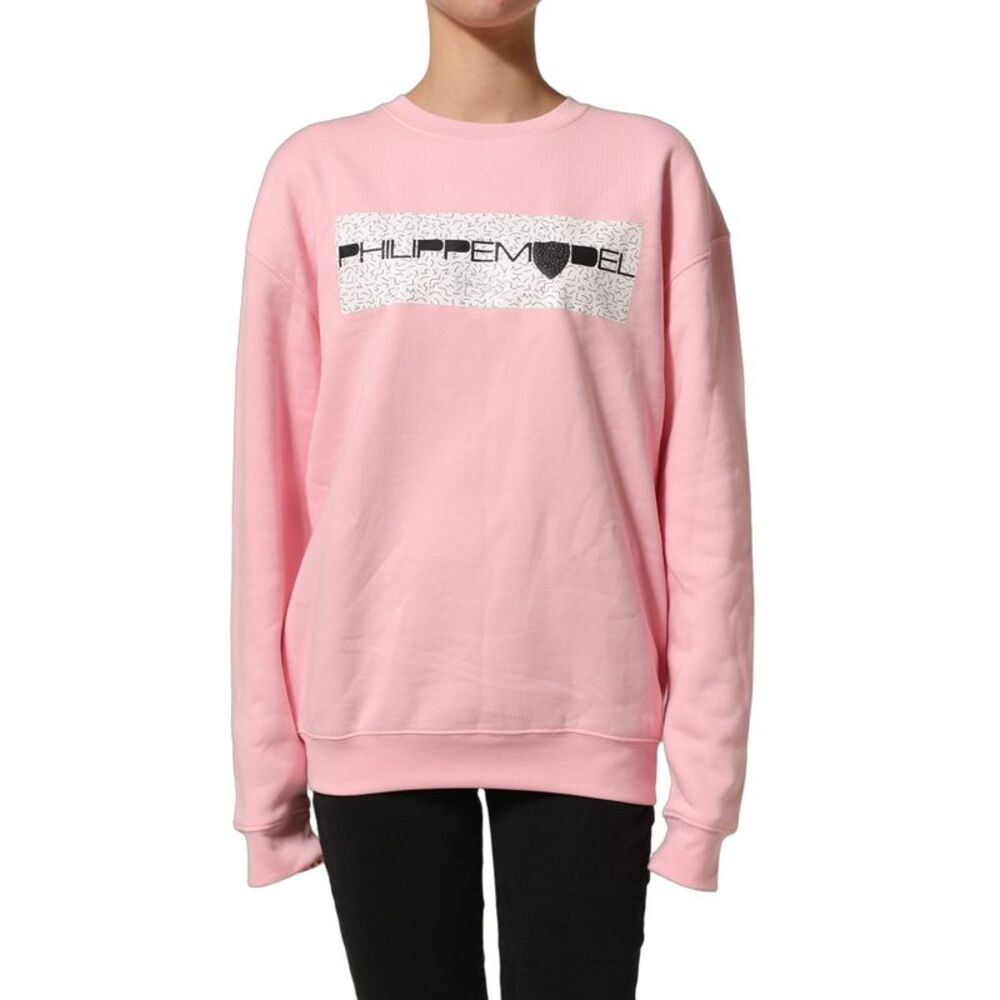 Philippe Model Pink Cotton Logo Long Sleeves Pullover Women's Sweater